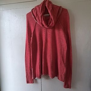 Free People FP Beach 100% Cotton Cocoon Cowl Pullover Top SZ M